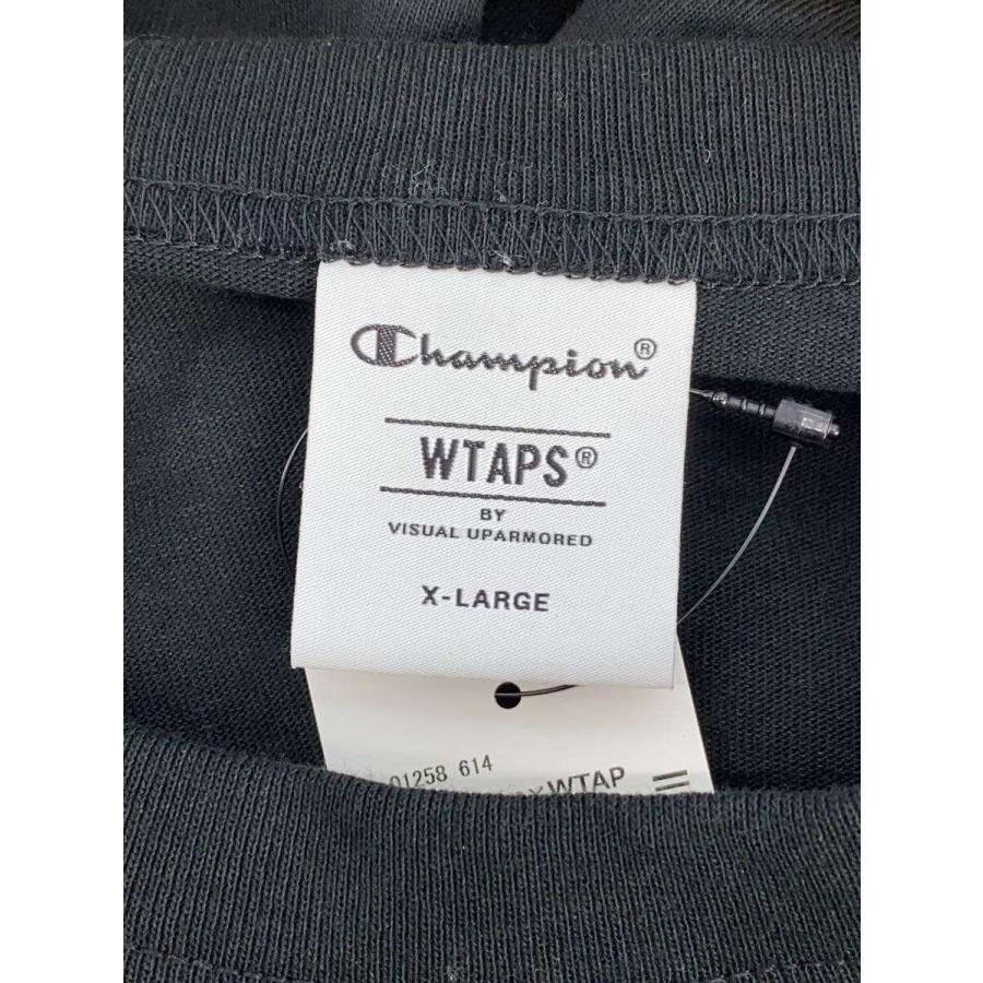 Champion◇長袖Tシャツ/XL/コットン/BLK/C8-Z411/Wtaps x Champion