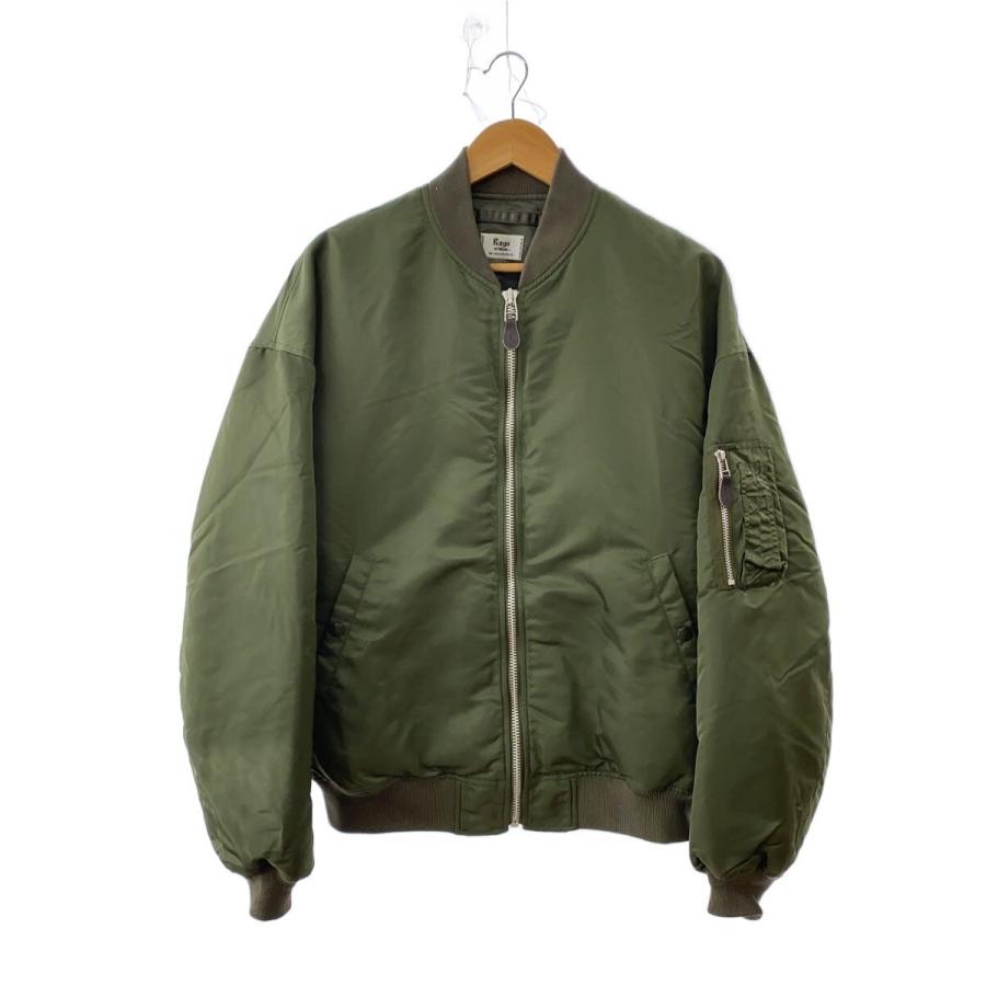 Rags MCGREGOR◇MA-1/ボンバージャケット/S/ナイロン/KHK/無地