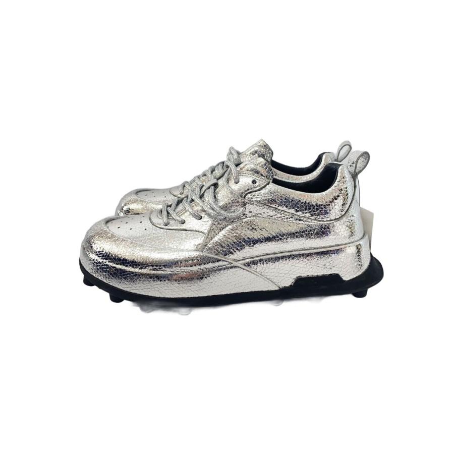 N 値下げ可能 JIL SANDER◇ローカットスニーカー/シルバー/厚底/レースアップ