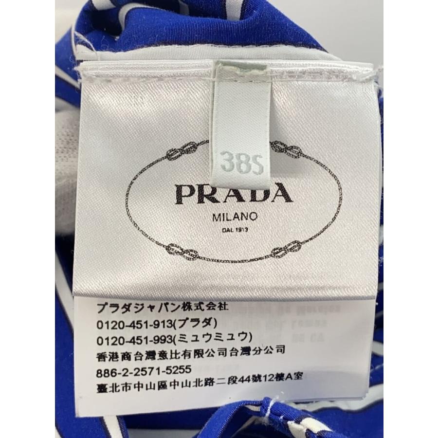 PRADA◇長袖ワンピース/38/コットン/BLU/ストライプ/apd1 2019 3339