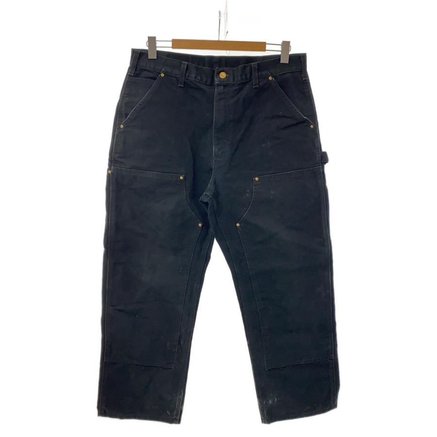 Carhartt カーハート 38×36 ダブルニーペインターパンツ USA製 Carhartt◇ダブルニー/ペインターパンツ/36/コットン/BLK/無地/B01