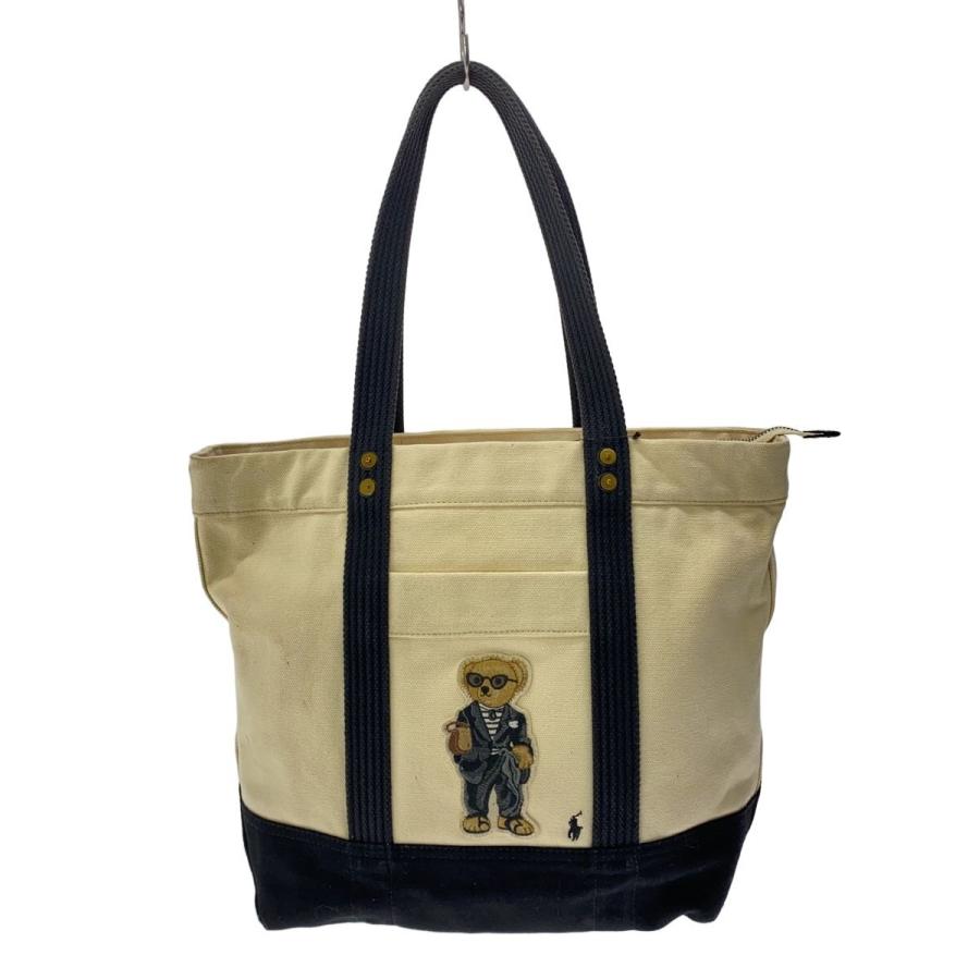 未使用品　ラルフローレン　トートバッグ POLO RALPH LAUREN◇トートバッグ/コットン/CRM/無地 : セカンド