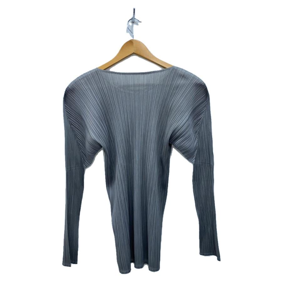 PLEATS PLEASE ISSEY MIYAKE◇プリーツ長袖カットソー/3/ポリエステル