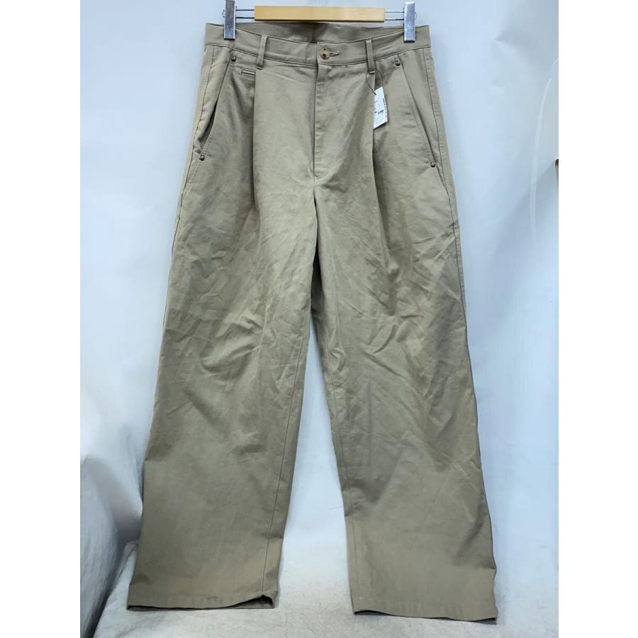 ULTERIOR◇WASHED CHAMBRAY GABARDINE WIDE PANTS/5/コットン/BEG 