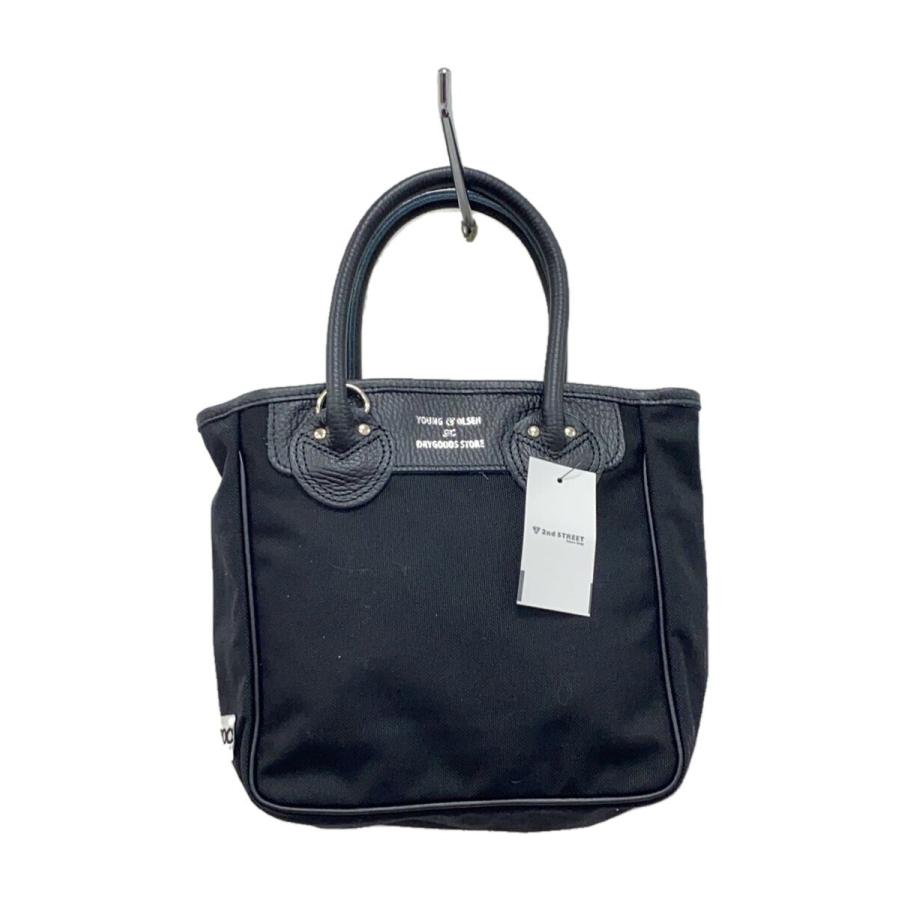 YOUNG & OLSEN◇ハンドバッグ/キャンバス/BLK/ブラック : セカンド