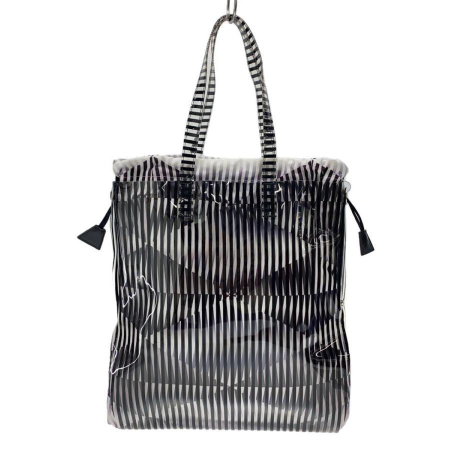 PLEATS PLEASE ISSEY MIYAKE◇トートバッグ/--/BLK/ストライプ