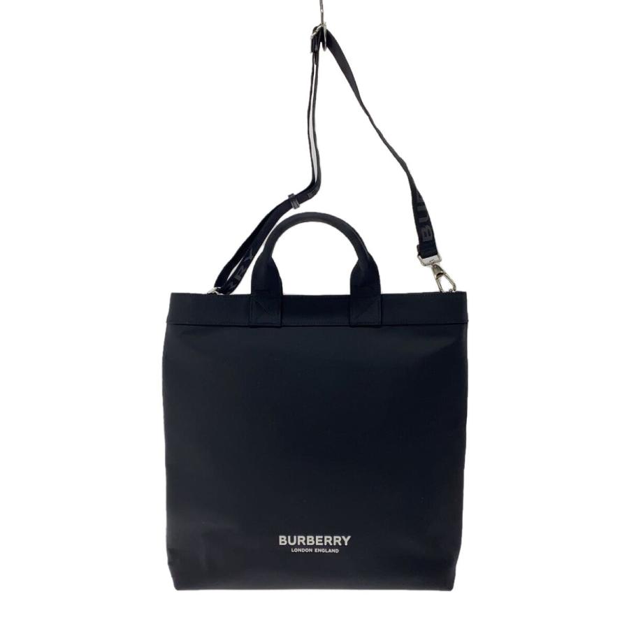 BURBERRY◇トートバッグ/ナイロン/BLK/無地/8063497 : セカンド