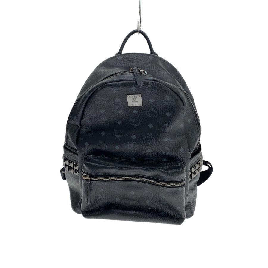 MCM◇リュック/レザー/BLK/総柄/MMKAAVE15BK001 : セカンドストリート