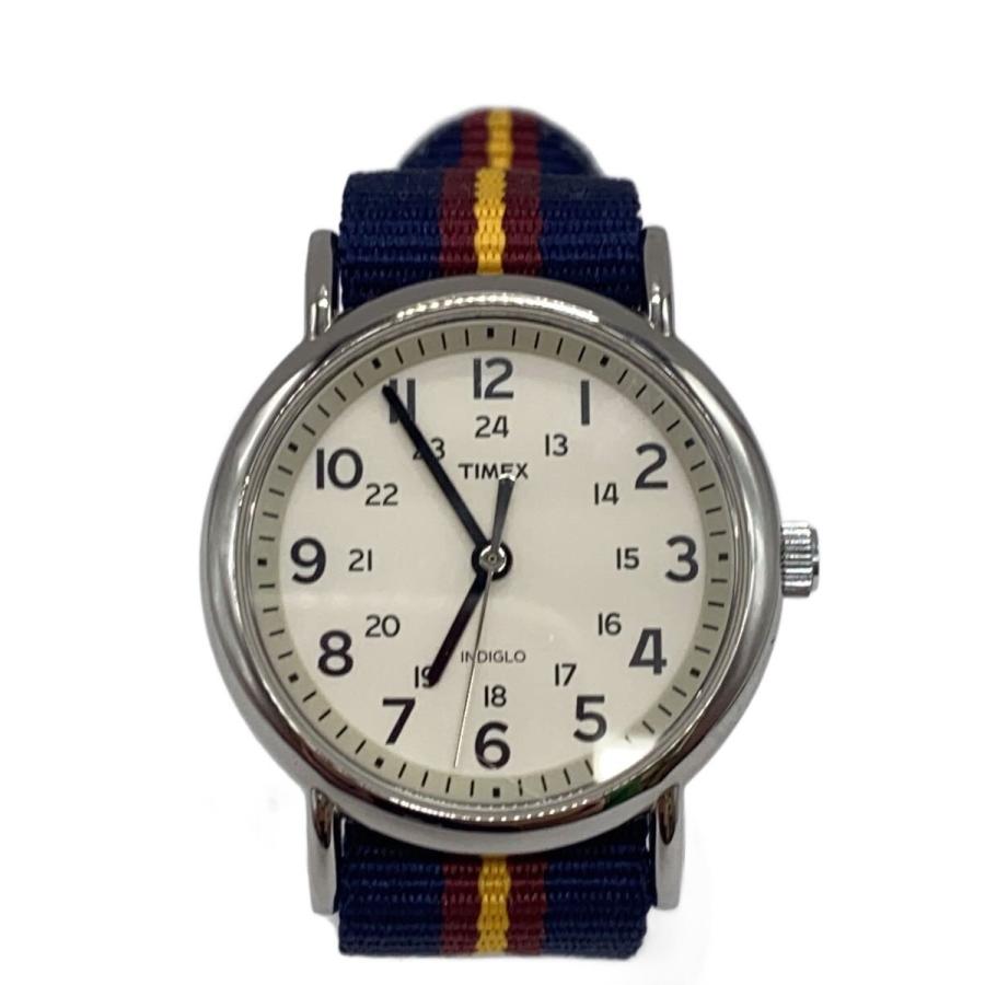 TIMEX◇クォーツ腕時計/アナログ/--/WHT/NVY/WR30M : セカンド 