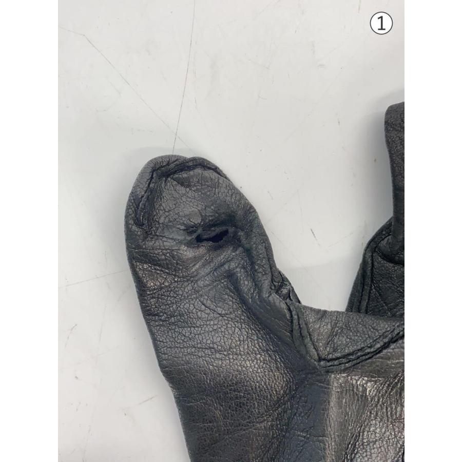 ANN DEMEULEMEESTER◇手袋/レザー/BLK/無地/レディース// : セカンド