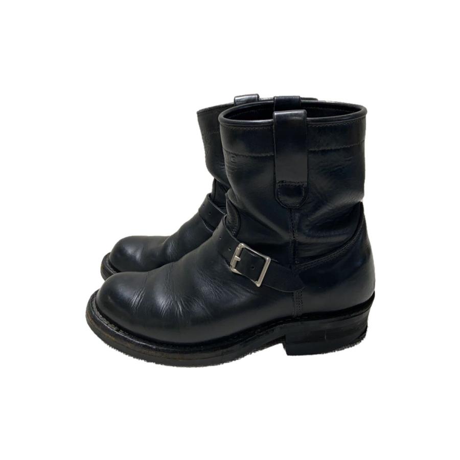 靴 viberg UK7.5D Black Leather Derby Blucher UK 7 E - Abbot's Shoes