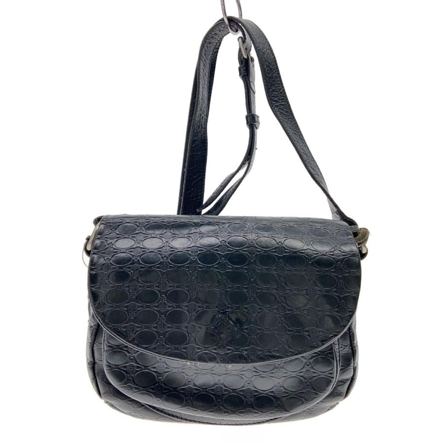 Vivienne Westwood◇ショルダーバッグ/レザー/BLK/総柄// : セカンド
