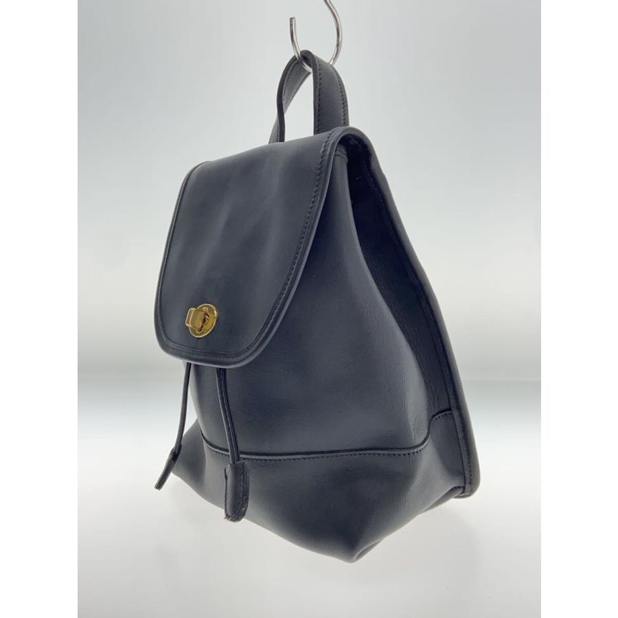 COACH◇リュック_オールドコーチ/レザー/BLK/無地/バッグ COACH◇リュック_オールドコーチ/レザー/BLK/無地/バッグ