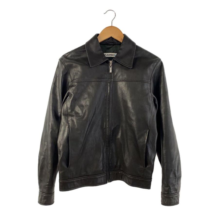 SAINT LAURENT◇シングルライダースジャケット/S/羊革/BLK SAINT LAURENT◇シングルライダースジャケット/S/羊革/BLK