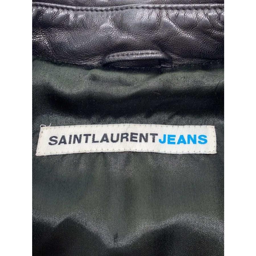 SAINT LAURENT◇シングルライダースジャケット/S/羊革/BLK SAINT LAURENT◇シングルライダースジャケット/S/羊革/BLK