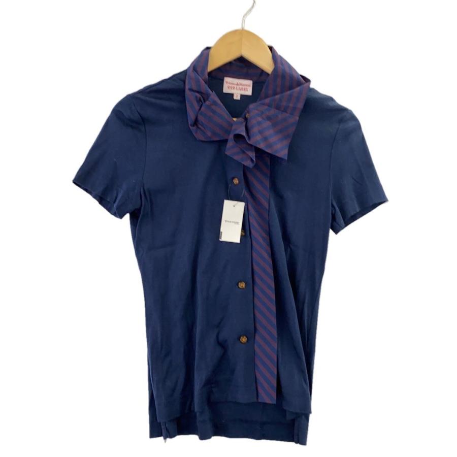  RED LABEL ブラウス Vivienne Westwood RED LABEL◇半袖ブラウス/2/レーヨン/NVY/16-03