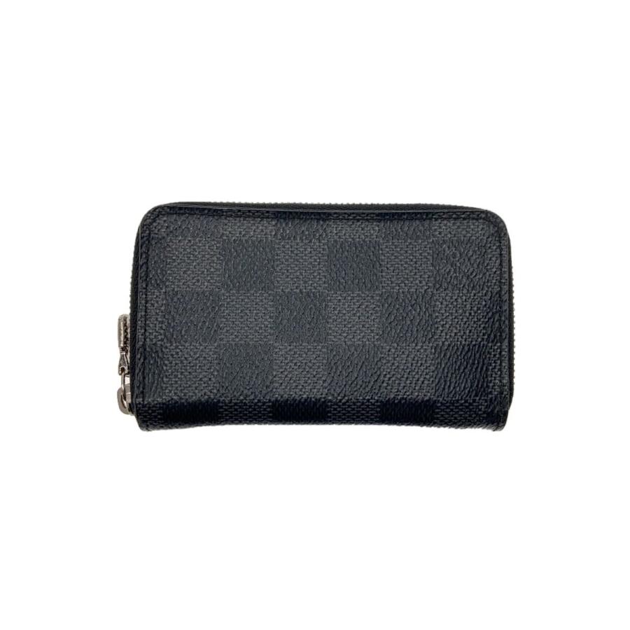 LOUIS VUITTON◇ジッピー・コインパース_ダミエ・グラフィット_BLK/PVC