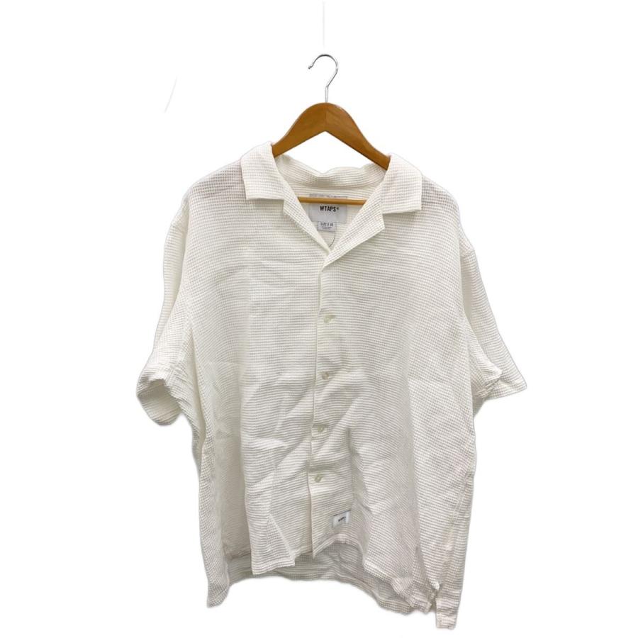 WTAPS 半袖シャツ サイズX02 WTAPS◇半袖シャツ/3/コットン/WHT/無地/251WVDT-SHM07 : セカンド