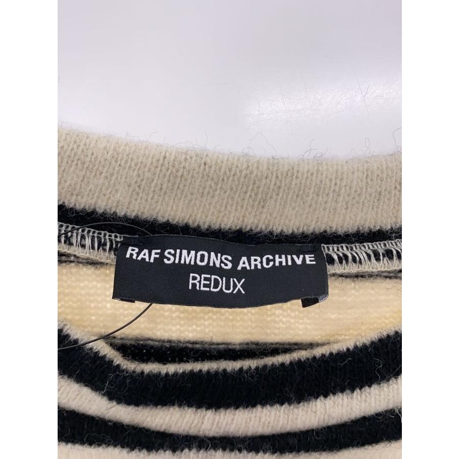 RAF SIMONS◆ニット・セーター(厚手)/L/ウール/アイボリー/ボーダー/A01-401_2