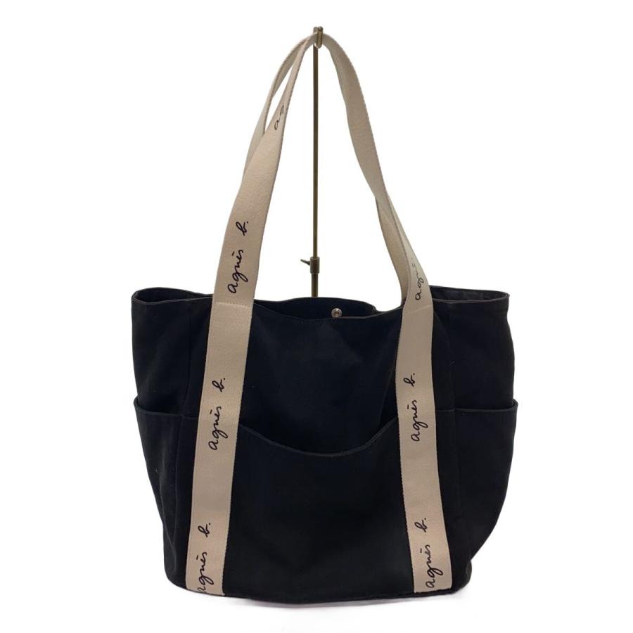 agnes b.◇トートバッグ/コットン/BLK : セカンドストリートYahoo!店