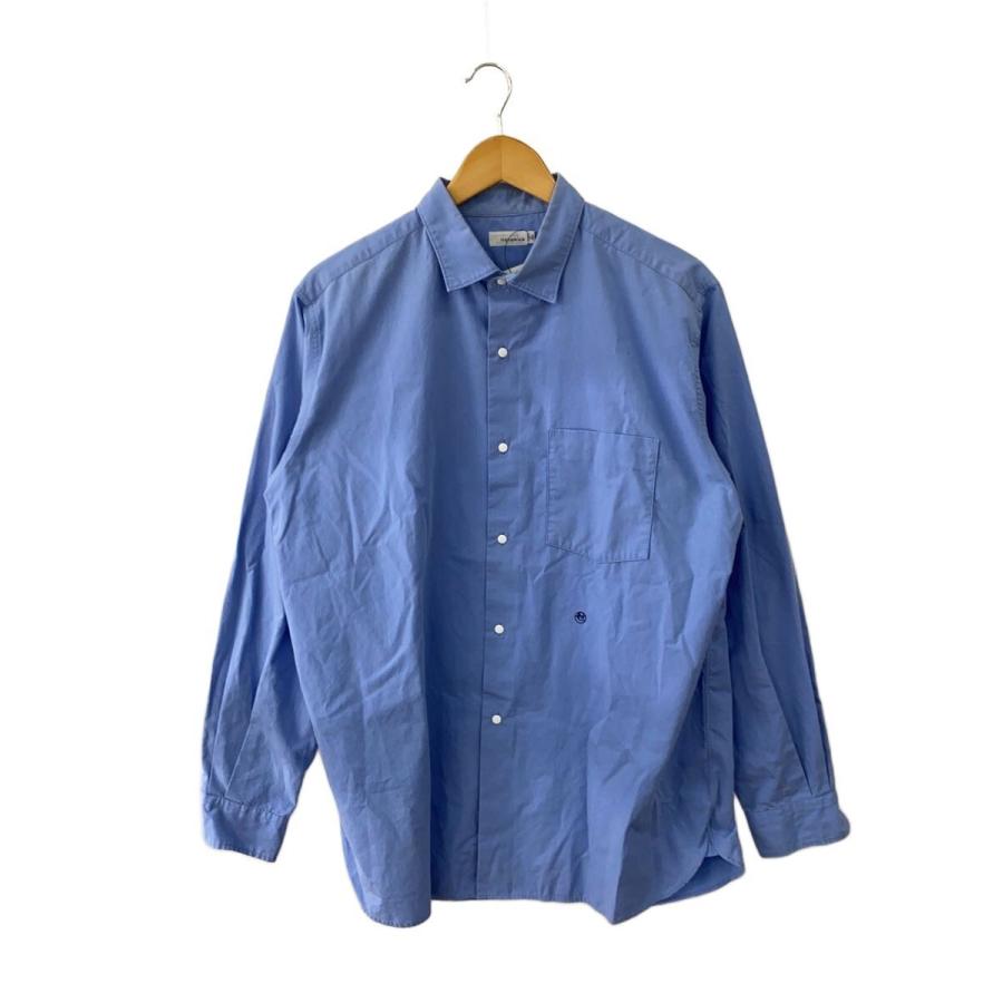 nanamica◇Regular Collar Wind Shirt/長袖シャツ/M/コットン/ブルー