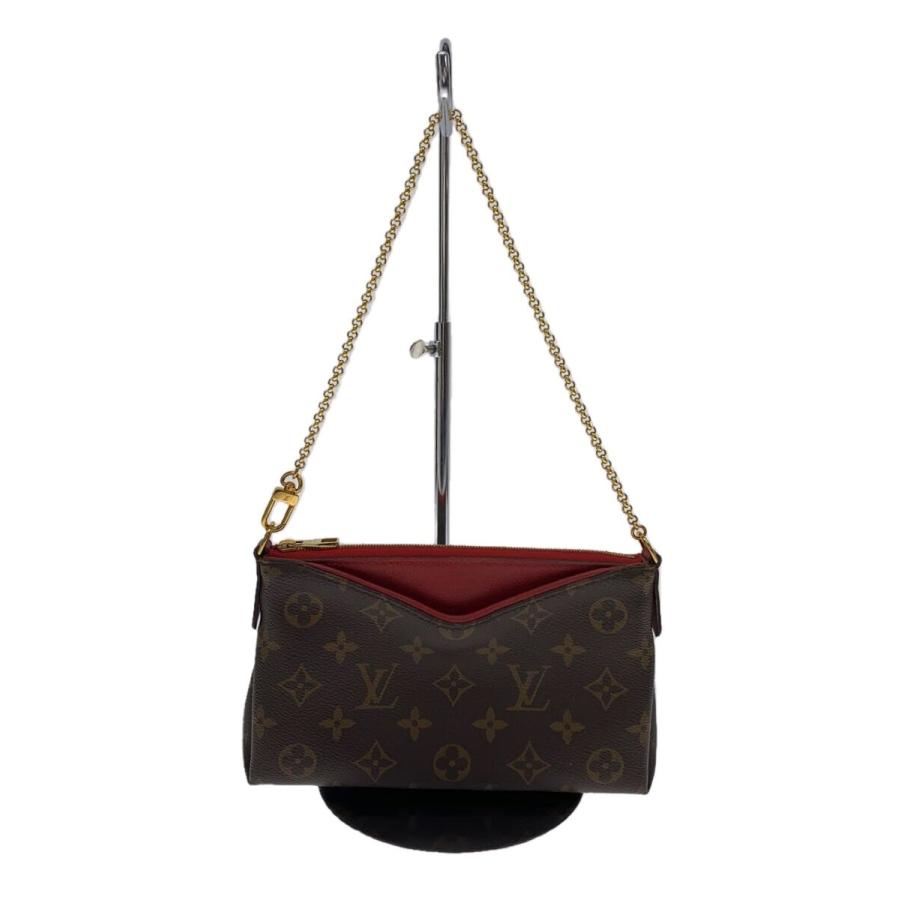 LOUIS VUITTON◇パラス・クラッチ_モノグラム・キャンバス_BRW_