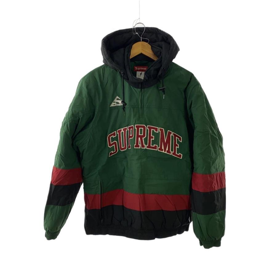Supreme◇Puffy Hockey Pullover/17AW/M/ナイロン/GRN/無地 : セカンド