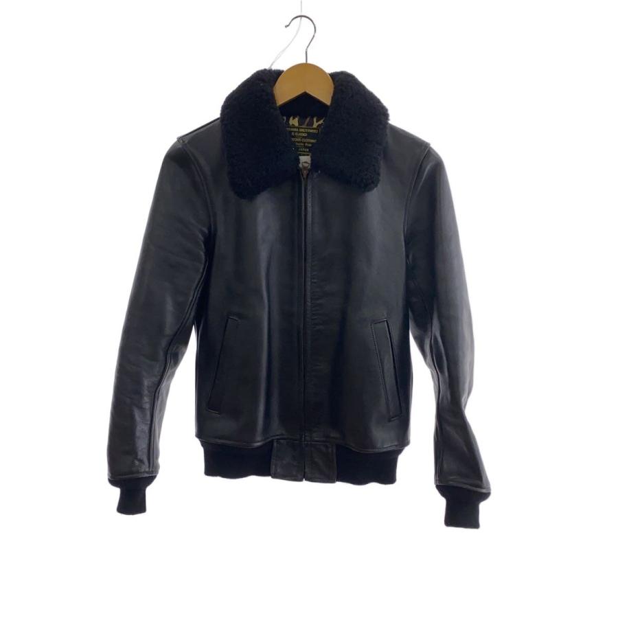 WACKO MARIA◇G-1/裏地レオパード/レザージャケット・ブルゾン/S/牛革