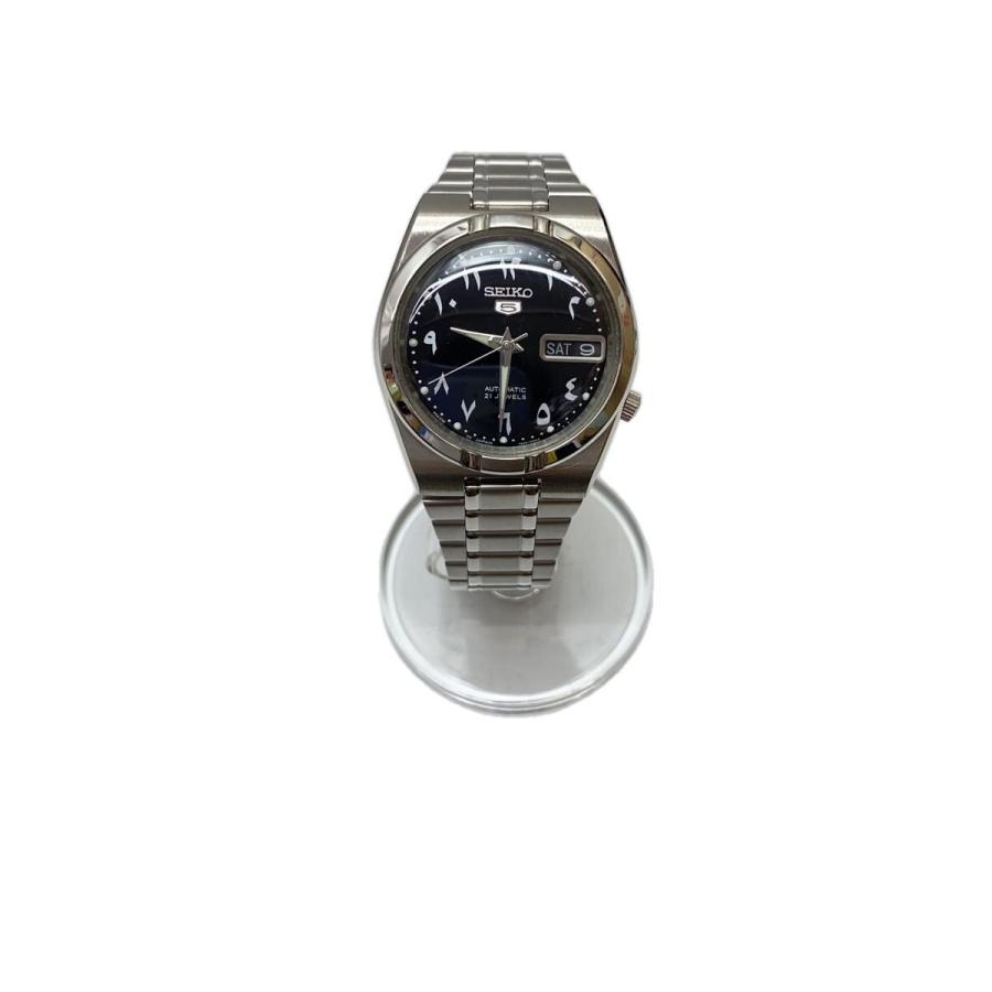 SEIKO◇自動巻腕時計/アナログ/BLK/SLV/7S26-01H0// : セカンド