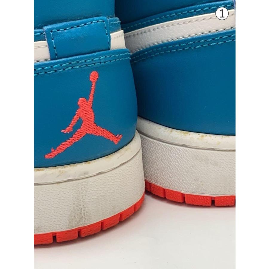 NIKE◇AIR JORDAN 1 MID/エアジョーダンミッド/ブルー/554724-308/27.5