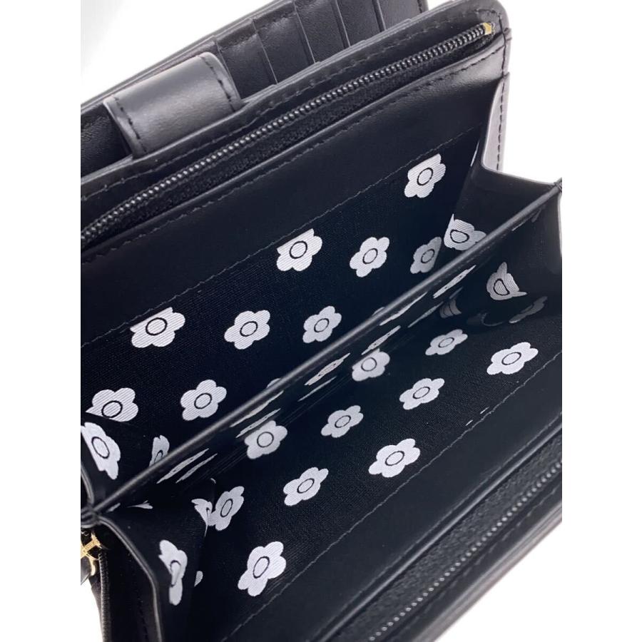 新品　未使用　MARYQUANT 二つ折財布 MARY QUANT◇2つ折り財布/レザー/BLK/レディース/222-914405-010-0