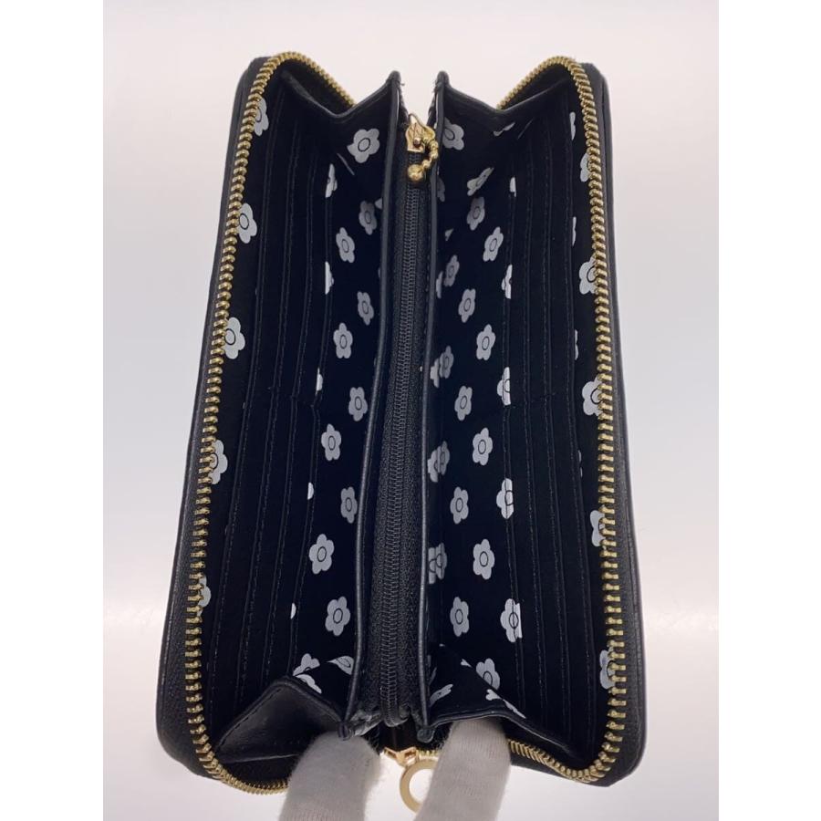 MARY QUANT◇長財布/レザー/BLK/花柄/レディース// : セカンド 