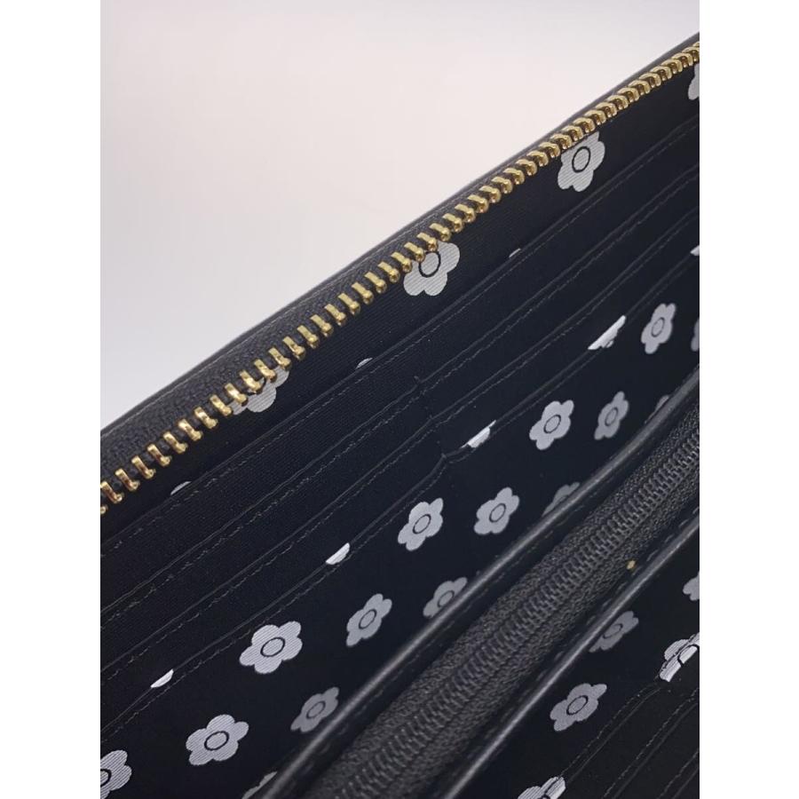 MARY QUANT◇長財布/レザー/BLK/花柄/レディース// : セカンド 