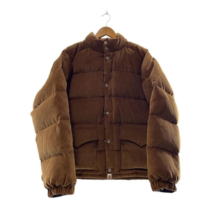 A BATHING APE◇Corduroy Classic Down Jacket/L/コーデュロイ/BRW