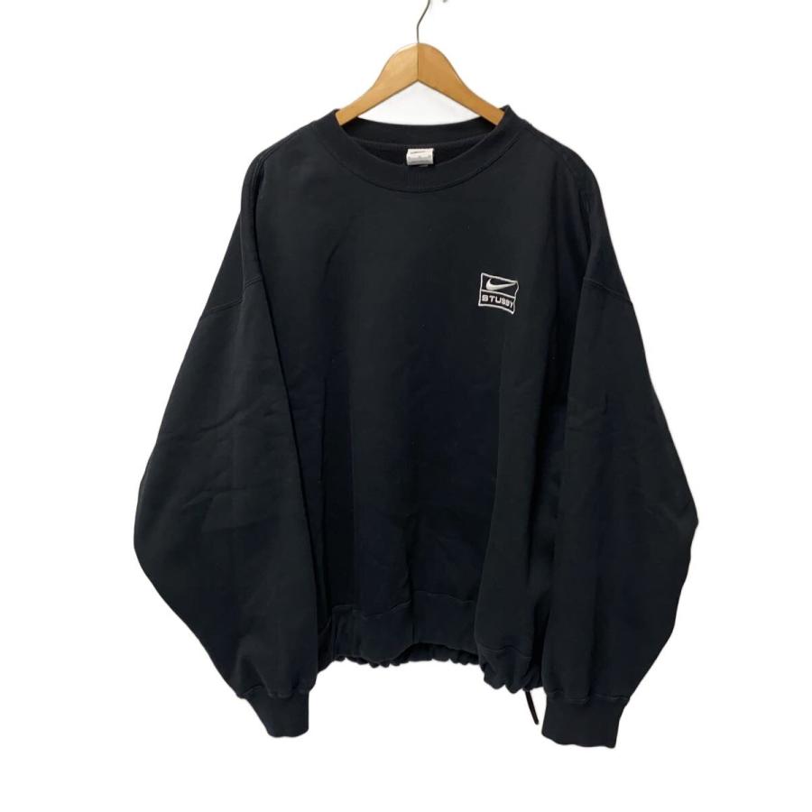 NIKE◇x Stussy Wash Crew スウェット/XL/コットン/BLK : セカンド