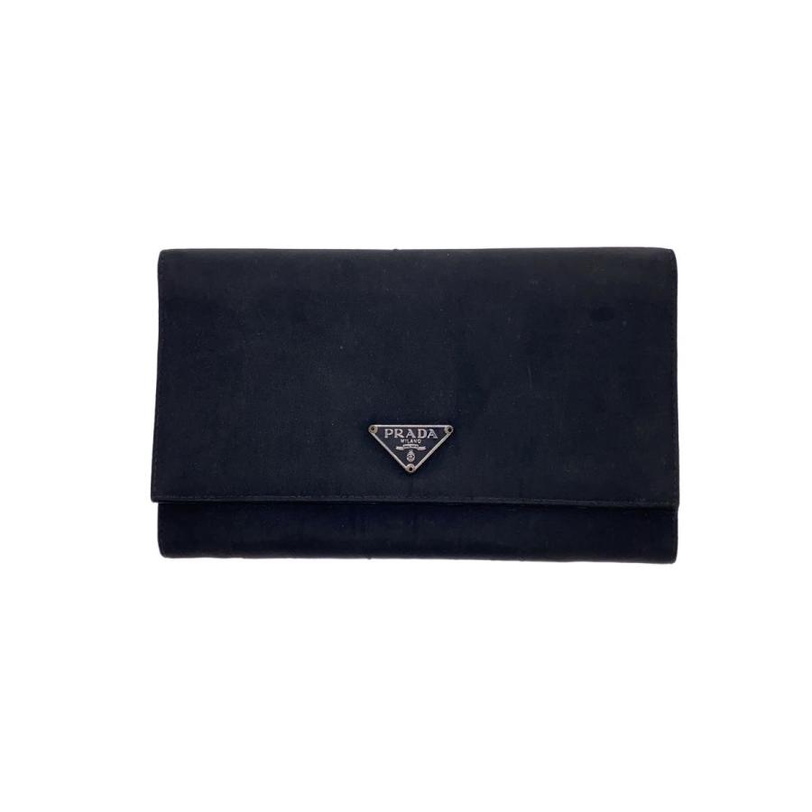 PRADA◇長財布/三角ロゴ/BLK/無地/メンズ// : セカンドストリートYahoo