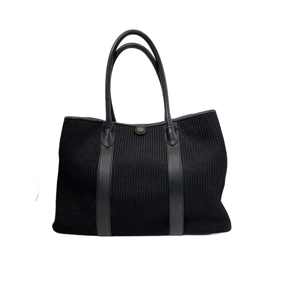 BARNEYS NEWYORK◇メッシュレザートート/トートバッグ/レザー/BLK