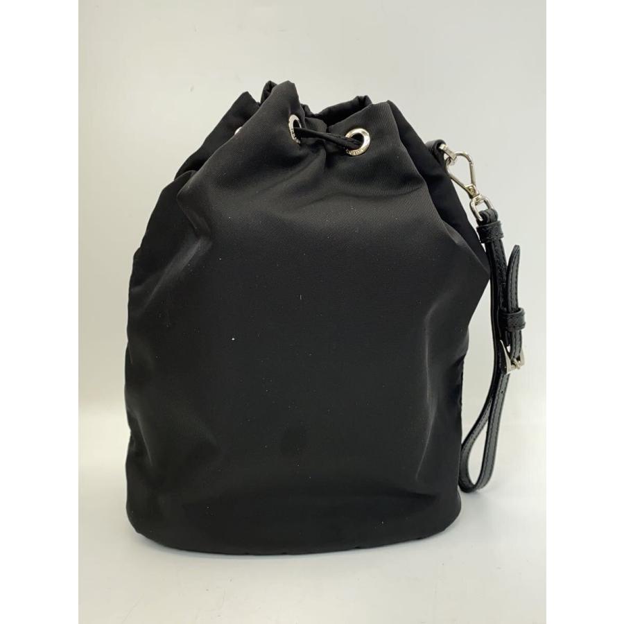 PRADA 巾着バッグ Re-Nylon ポーチ PRADA◇Re-Nylon/巾着ポーチ/ナイロン/BLK/サコッシュ// : セカンド