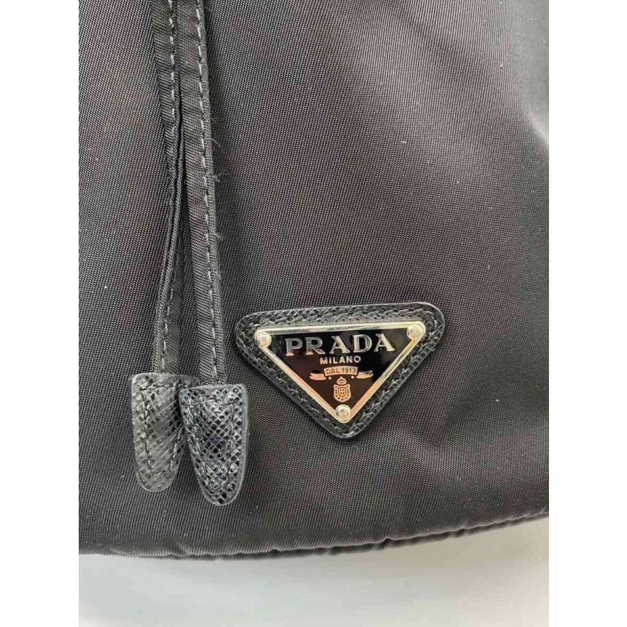 PRADA◇Re-Nylon/巾着ポーチ/ナイロン/BLK/サコッシュ// : セカンド