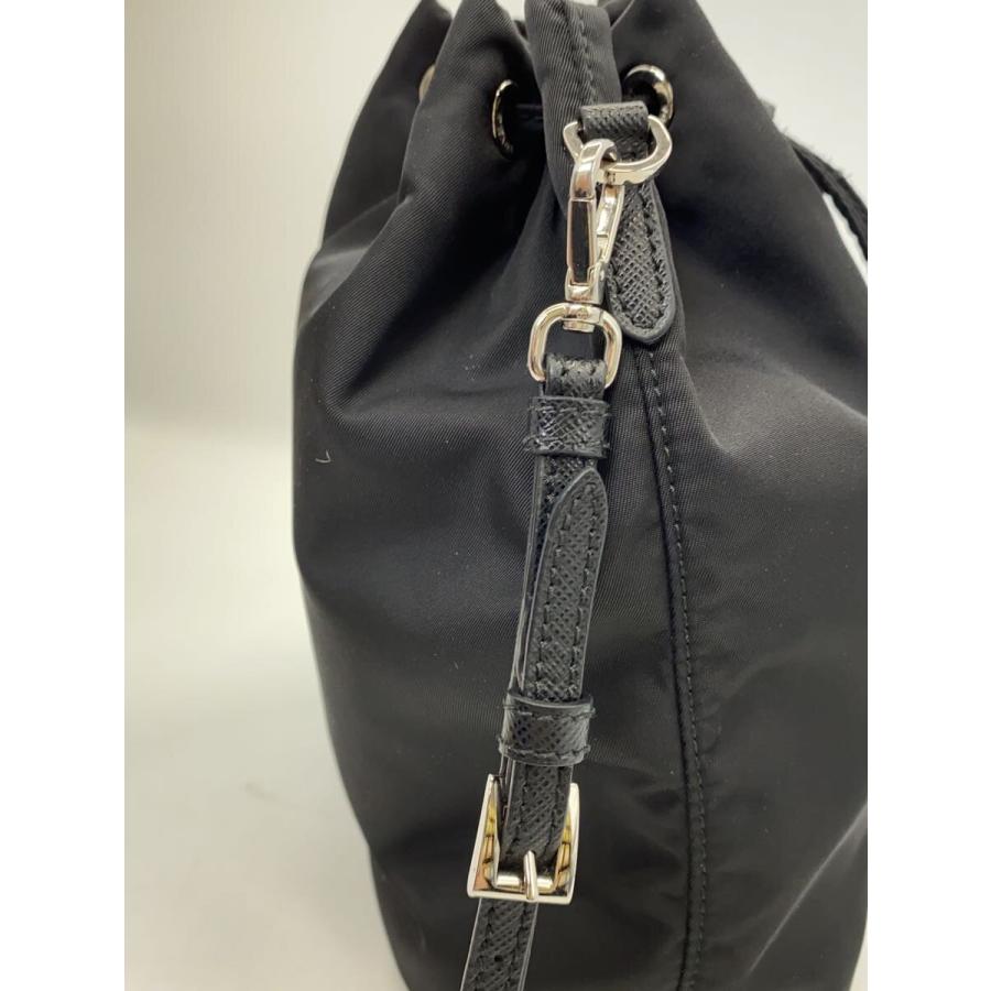 【新品未使用】PRADA 巾着バッグ Re-Nylon ポーチ PRADA◇Re-Nylon/巾着ポーチ/ナイロン/BLK/サコッシュ// : セカンド