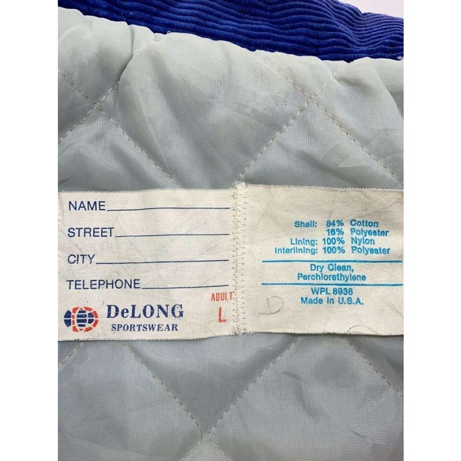 DeLONG◇80〜90s/TEAM MICKEY/スタジャン/L/コーデュロイ/BLU