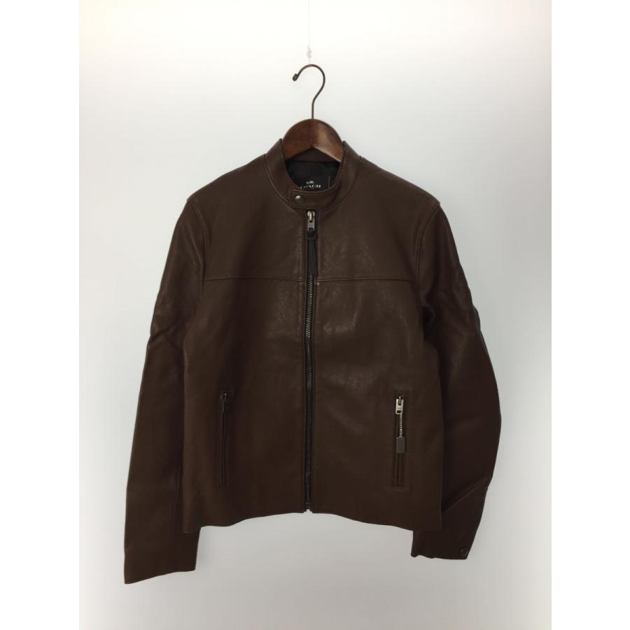 COACH コーチ F33779 ブラック シングル ライダースジャケット COACH(コーチ) ⁄ レザージャケット・ブルゾン⁄M⁄羊革⁄BLK⁄無地⁄F33779