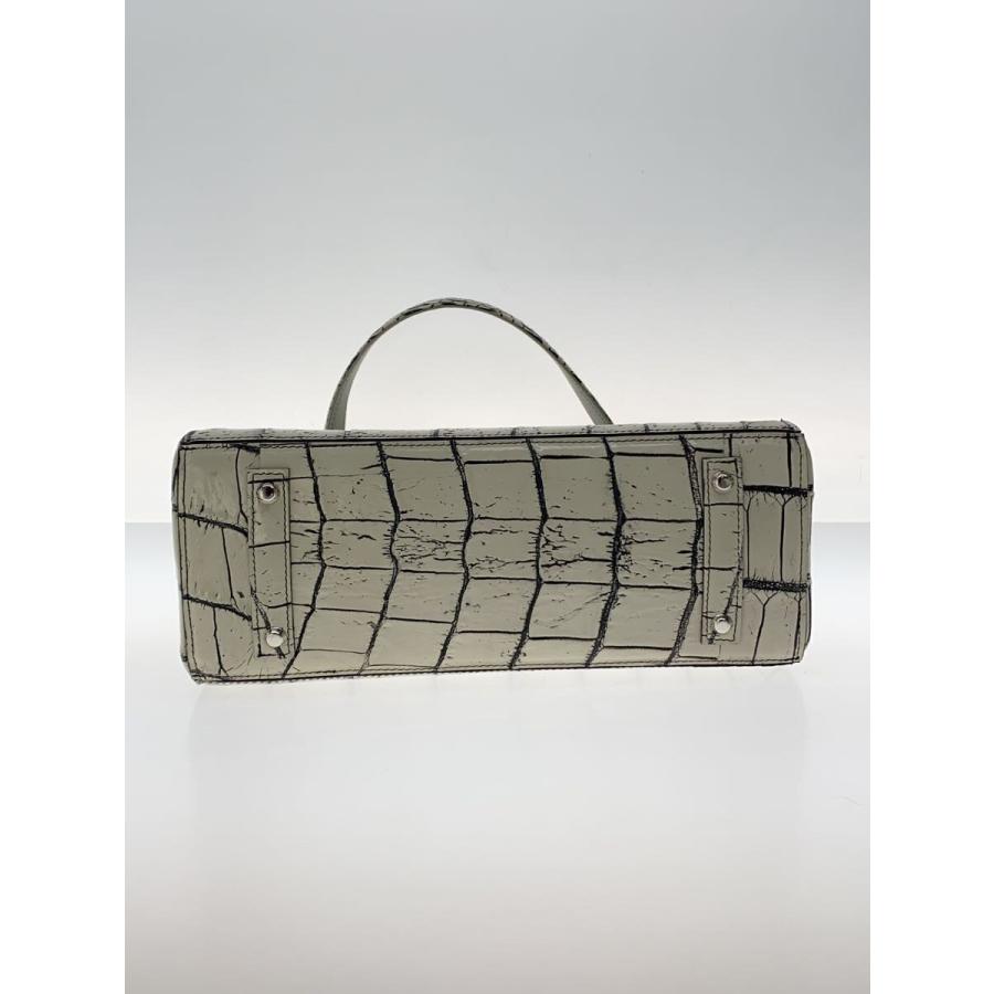 JRA/クロコダイル/バニラ/トートバッグ/ハンドバッグ/レザー/GRY 