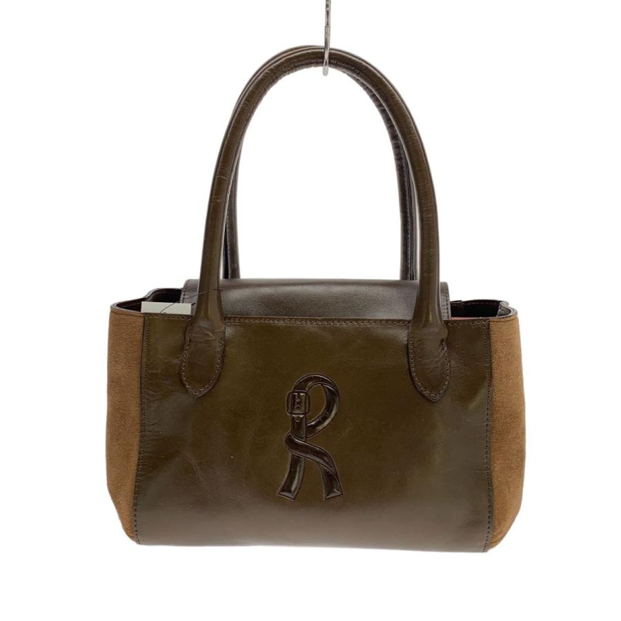 Roberta di Camerino◇カセッタ/ハンドバッグ/レザー/スウェード/BRW 