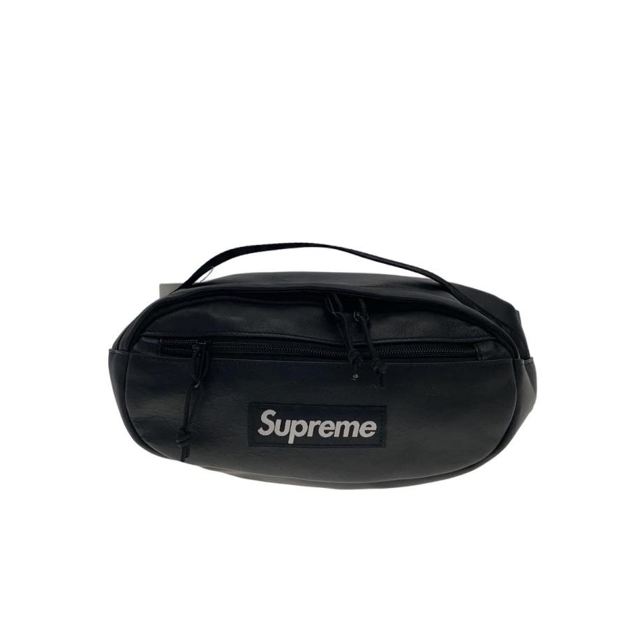 Supreme◇Leather Waist Bag/ウエストバッグ/牛革/BLK// : セカンド