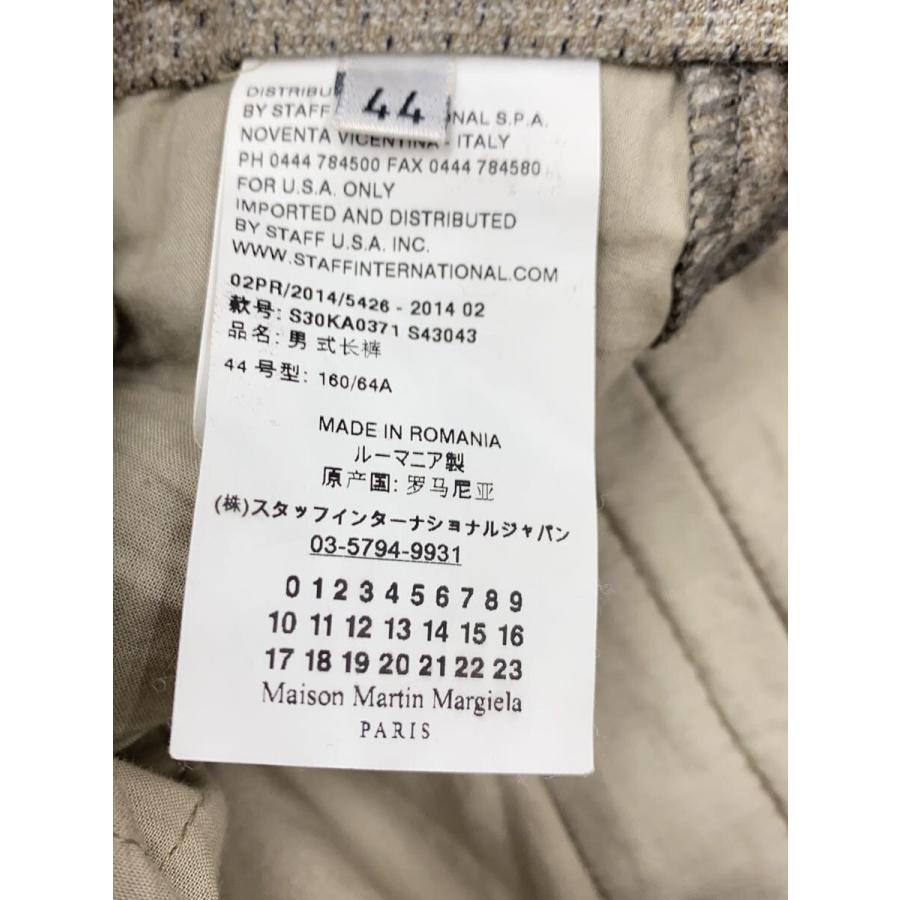 Maison Martin Margiela◇ウールツイードパンツ/44/ウール/BEG/14AW 