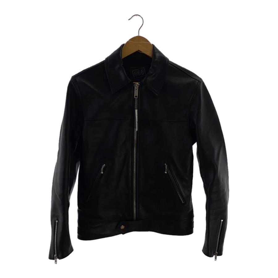 666 Leather Wear◇シングルライダースジャケット/34/羊革/BLK 666 Leather Wear◇シングルライダースジャケット/34/羊革/BLK