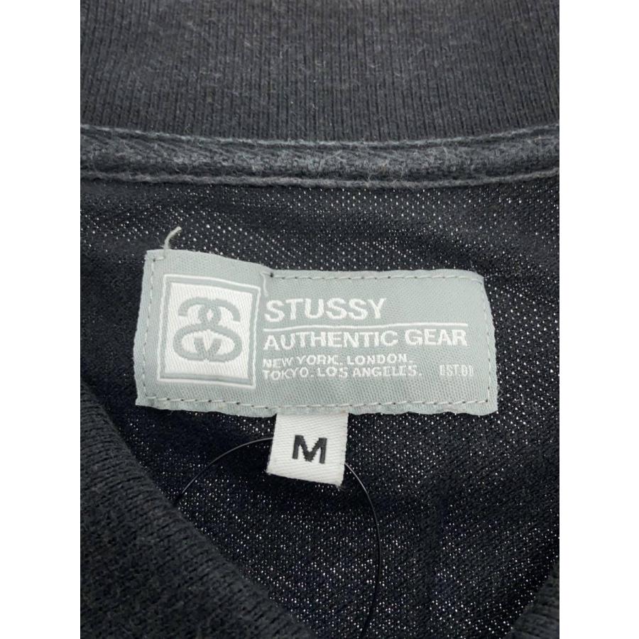 STUSSY◆ポロシャツ/M/スカル刺繍使用感有//BLK｜ssol-shopping｜03