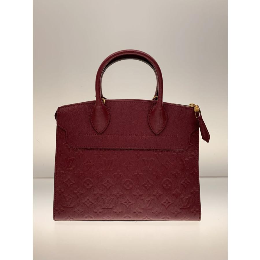LOUIS VUITTON◇ポンヌフMM_モノグラム・アンプラント_RED/牛革