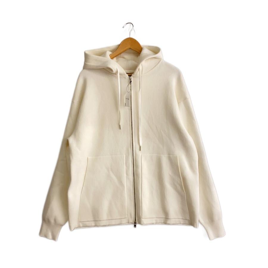 【美品】Caban コットンカシミヤジップアップパーカー CABaN◇コットンカシミヤジップパーカー/L/コットン/WHT/59-02-91